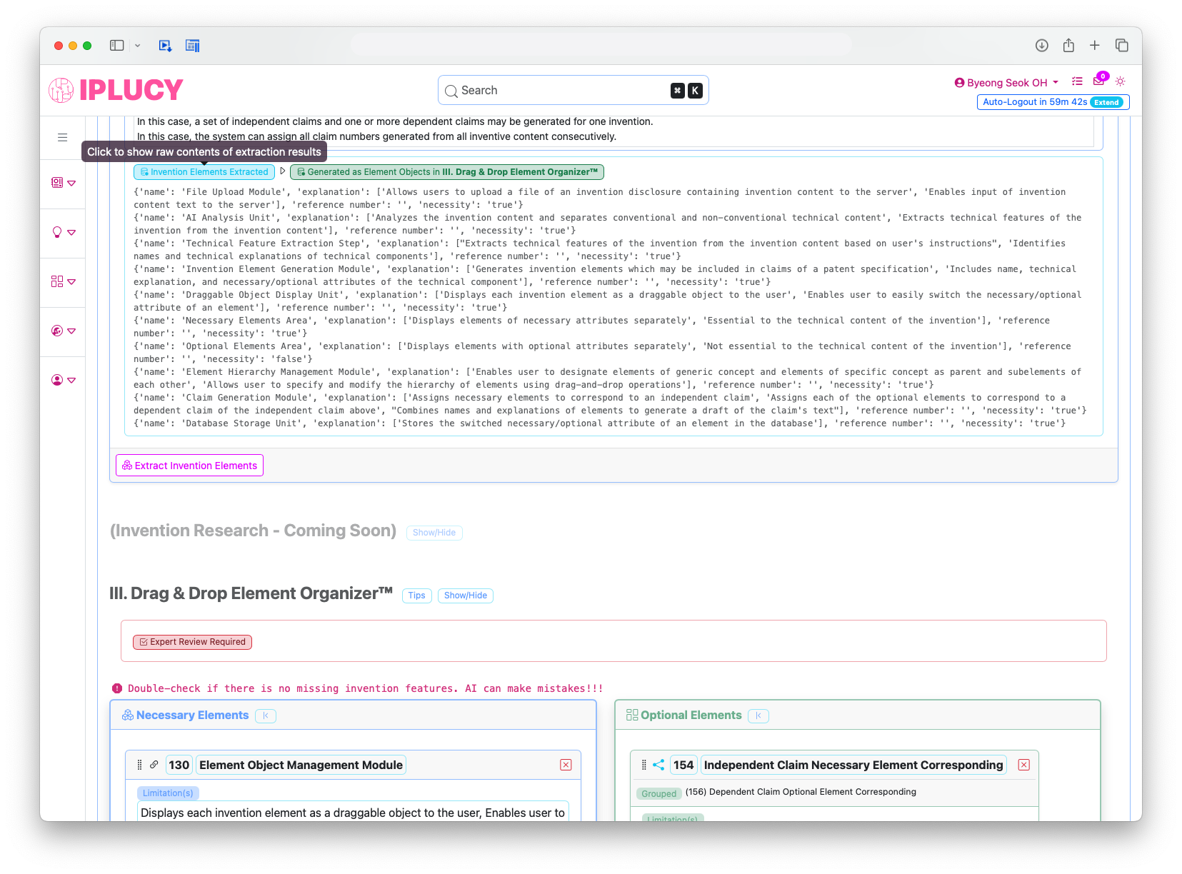 Extracted Features and Elements