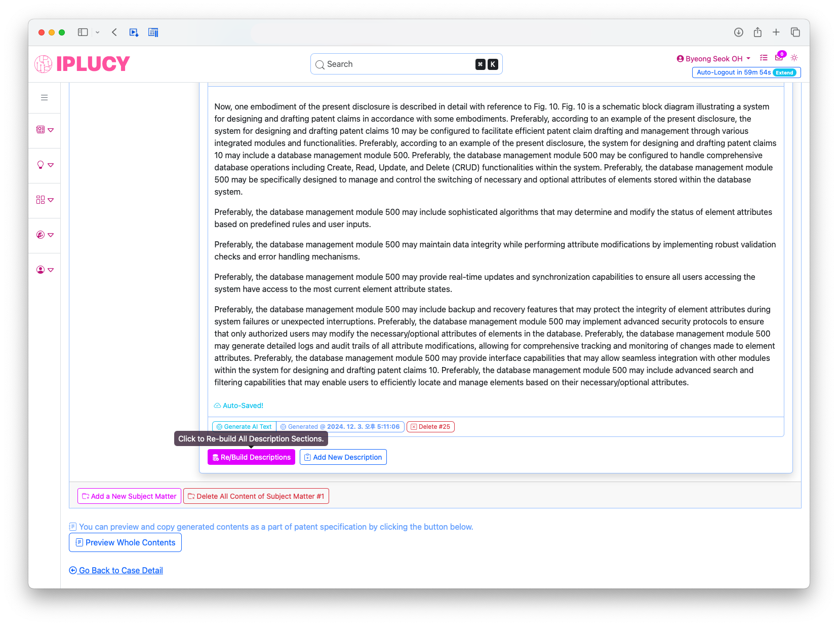 Rebuild Descriptions